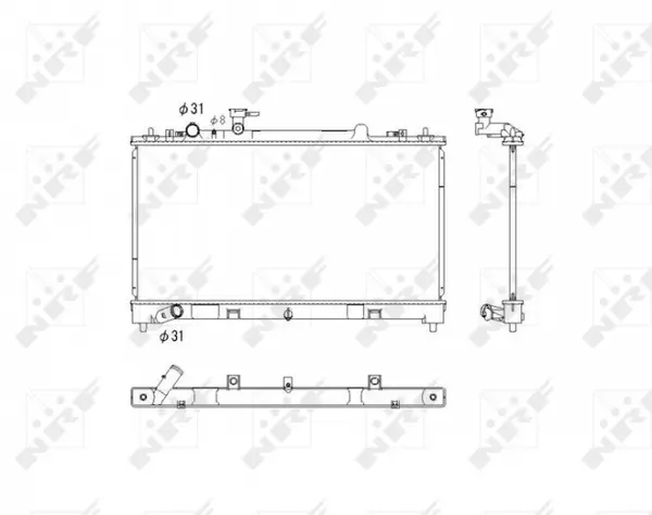 Radiator motor potrivit MAZDA 6 1.8-2.5