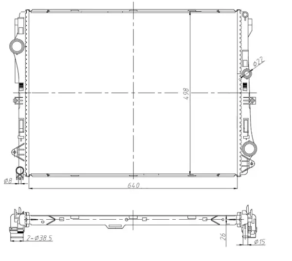 Radiator motor potrivit MERCEDES CLS (C257), E (A238), E (C238), E (W213), E ALL-TERRAIN (S213), E T-MODEL (S213), EQC (N293), ESPRINTER (B910), EVITO (W447) 1.7D-Electric