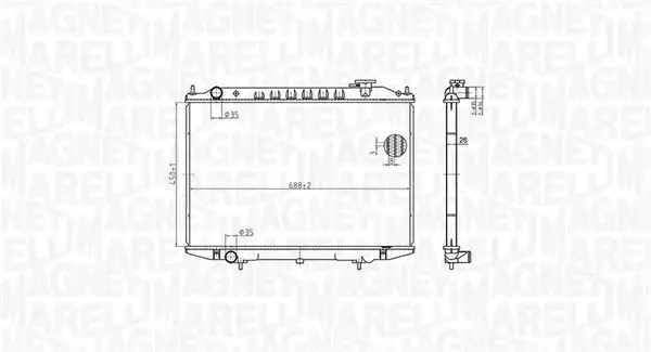 Radiator motor potrivit NISSAN NAVARA, PICK UP 2.5D