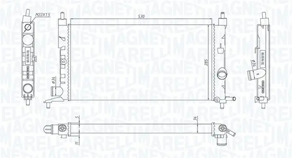 Radiator motor potrivit OPEL COMBO MINIVAN, CORSA B, CORSA B HATCHBACK, TIGRA 1.2 1.4 1.6