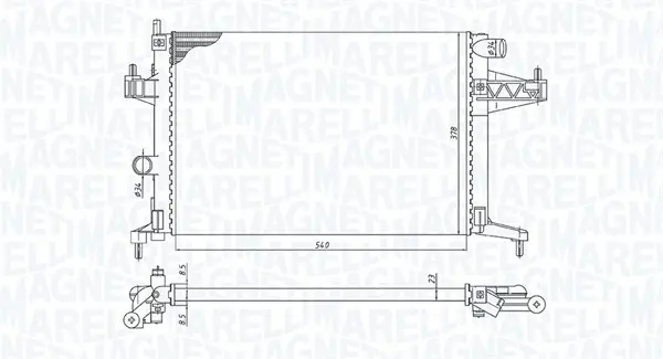 Radiator motor potrivit OPEL COMBO TOUR, COMBO MINIVAN, CORSA C, TIGRA 1.4-1.8