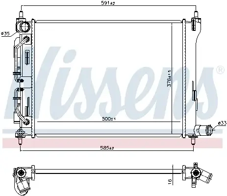 Radiator racire motor (4-viteze) potrivit KIA RIO IV, STONIC 1.4