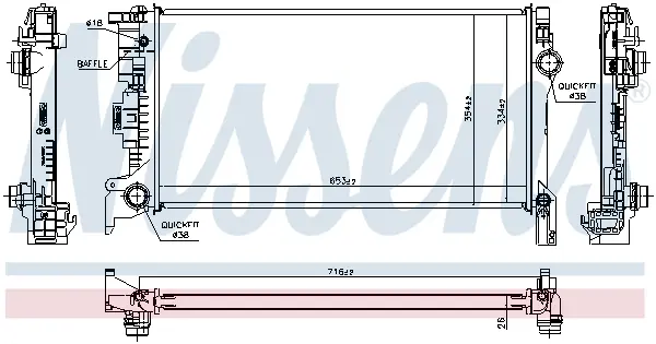 Radiator racire motor (Automat Manual) potrivit VOLVO S90 II, V60 II, V90 II, XC60 II 2.0 2.0D 2.0H