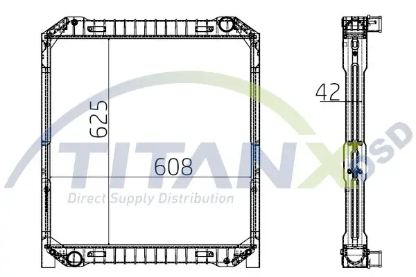 Radiator racire motor (cu rama) potrivit IVECO EUROCARGO I-III 8360.46.417 8360.46.417TCA 01.91-09.15