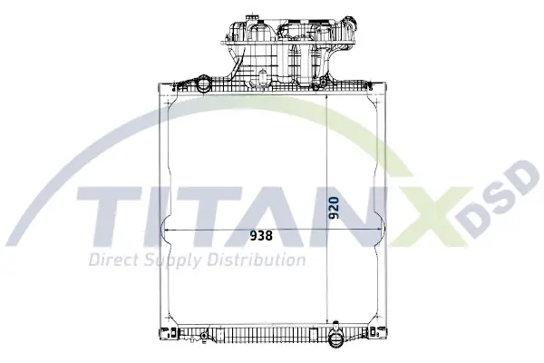Radiator racire motor (cu rama) potrivit MAN TGA, TGS I, TGX I D0836LF41-D2876LF25 06.99-