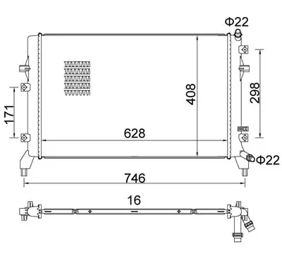 Radiator, racire motor E-KRAFT 1924001043