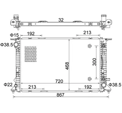Radiator, racire motor E-KRAFT 1924001058