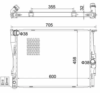Radiator, racire motor E-KRAFT 1924001090