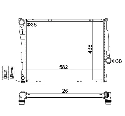 Radiator, racire motor E-KRAFT 1924001093