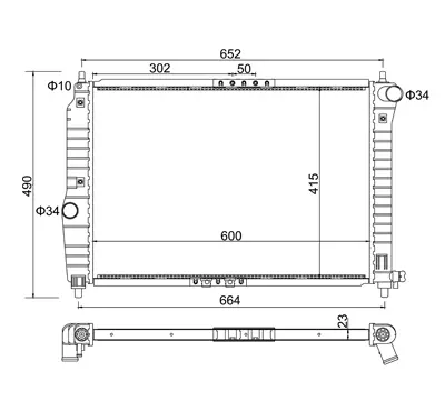 Radiator, racire motor E-KRAFT 1924001124