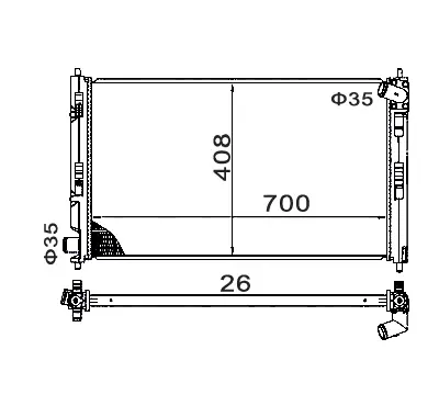 Radiator, racire motor E-KRAFT 1924001189