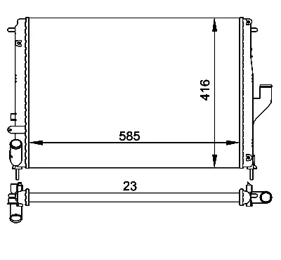 Radiator, racire motor E-KRAFT 1924001198
