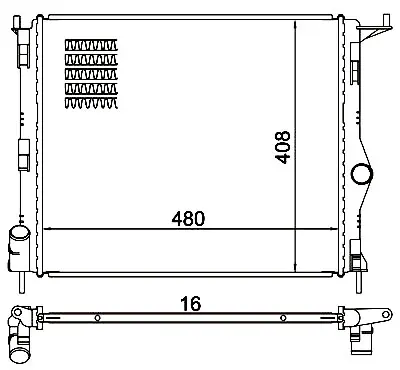 Radiator, racire motor E-KRAFT 1924001205