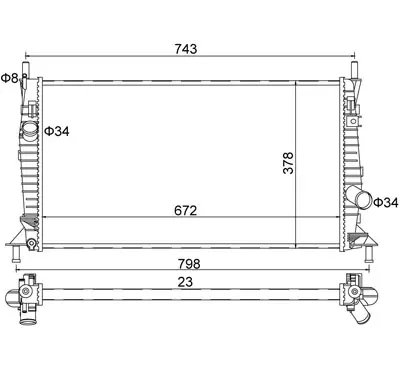 Radiator, racire motor E-KRAFT 1924001289