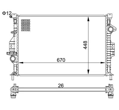 Radiator, racire motor E-KRAFT 1924001291