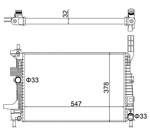 Radiator, racire motor E-KRAFT 1924001303