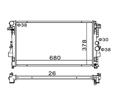 Radiator, racire motor E-KRAFT 1924001530