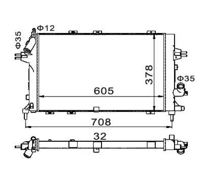 Radiator, racire motor E-KRAFT 1924001632