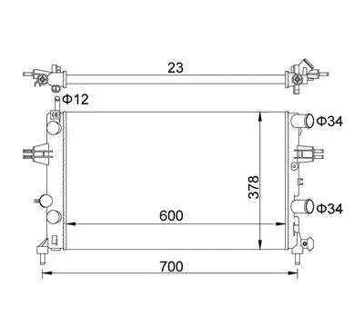 Radiator, racire motor E-KRAFT 1924001646