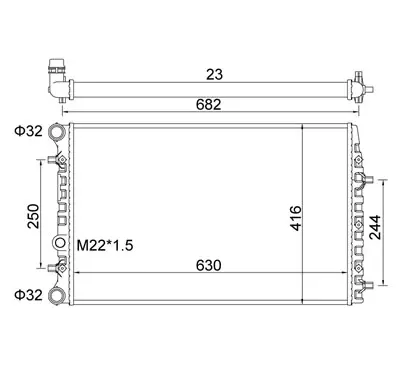 Radiator, racire motor E-KRAFT 1924001738