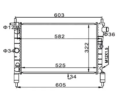 Radiator, racire motor E-KRAFT 1924001885