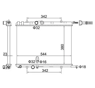 Radiator, racire motor E-KRAFT 1924001909