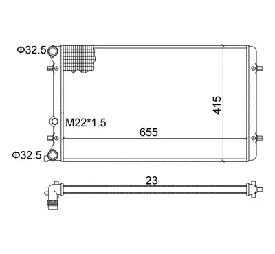 Radiator, racire motor E-KRAFT 1924001979
