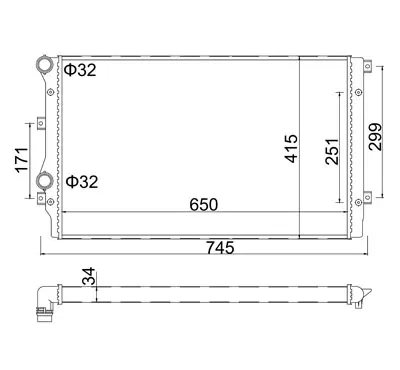 Radiator, racire motor E-KRAFT 1924001980
