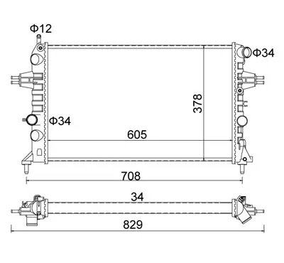 Radiator, racire motor E-KRAFT 1924001982