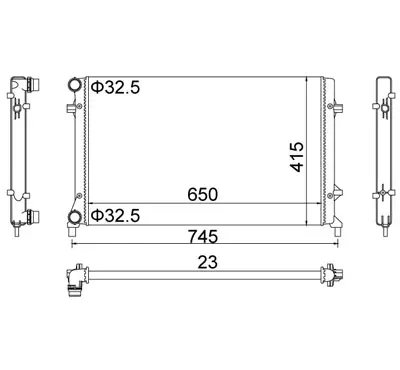 Radiator, racire motor E-KRAFT 1924001985