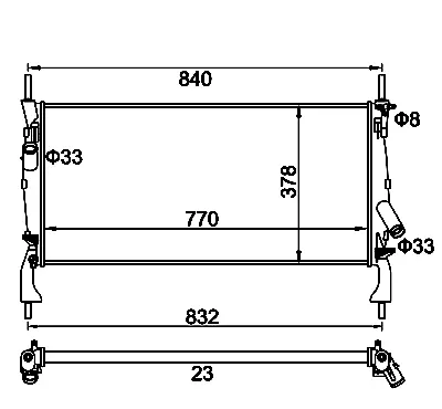Radiator, racire motor E-KRAFT 7924001034