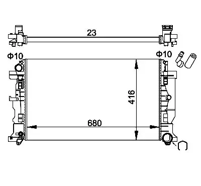 Radiator, racire motor E-KRAFT 7924001038