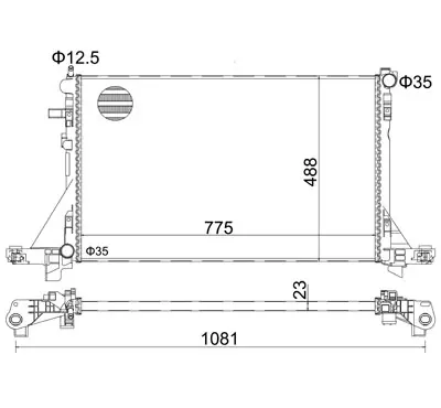 Radiator, racire motor E-KRAFT 7924001051