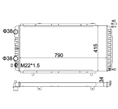 Radiator, racire motor E-KRAFT 7924001061