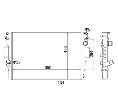 Radiator, racire motor E-KRAFT 7924001062
