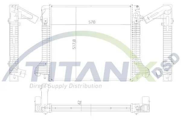 Radiator racire motor (fara rama) potrivit MERCEDES ATEGO OM900.912-OM906.939 01.98-10.04