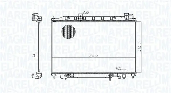 Radiator, racire motor MAGNETI MARELLI 350213179200
