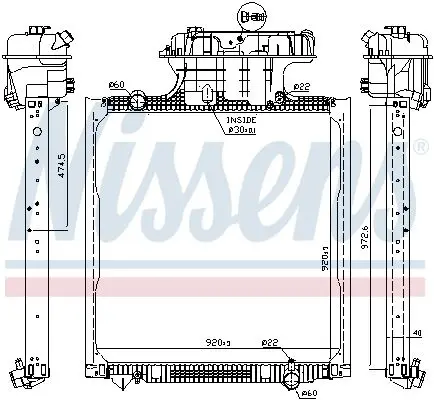 Radiator, racire motor NISSENS 62873