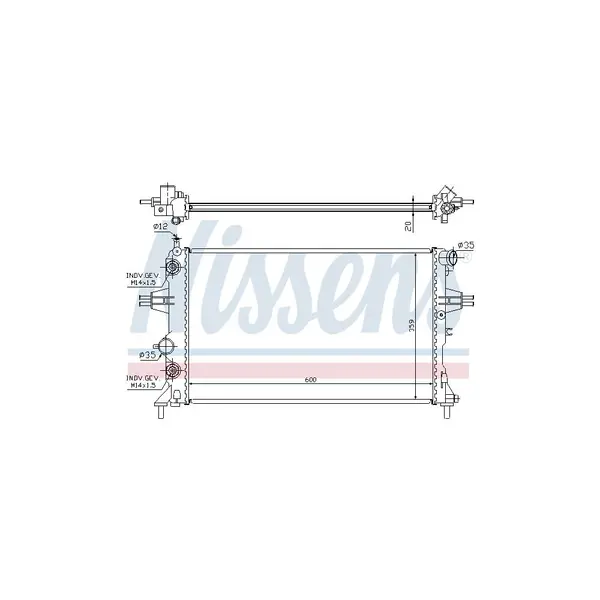 Radiator, racire motor NISSENS 632461