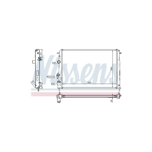 Radiator, racire motor NISSENS 63896A