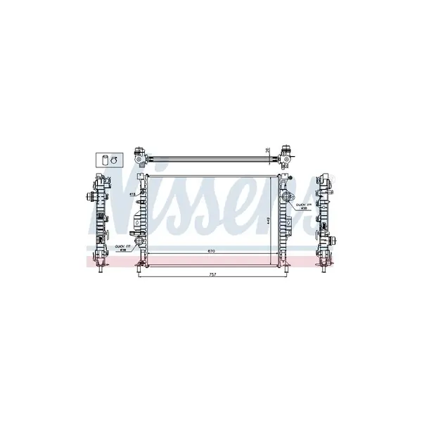Radiator, racire motor NISSENS 65615A