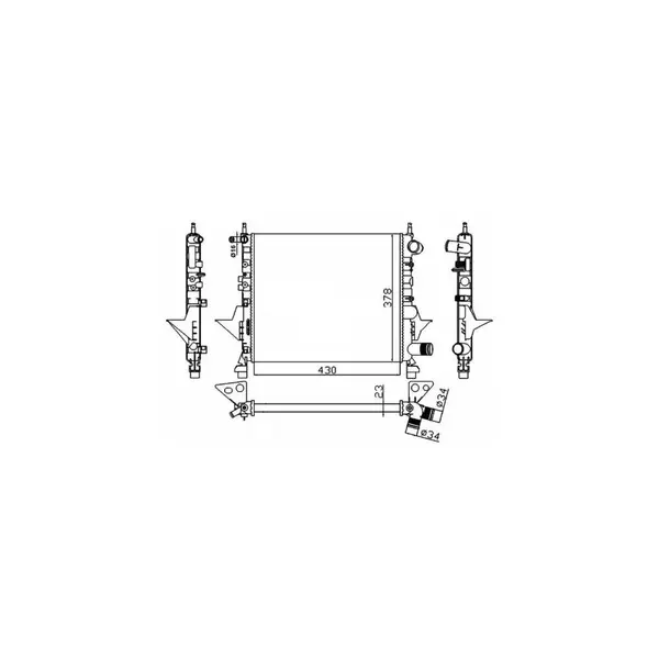 Radiator, racire motor NRF 529513