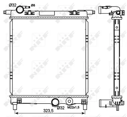 Radiator, racire motor NRF 53101