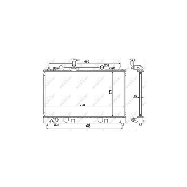 Radiator, racire motor NRF 53383