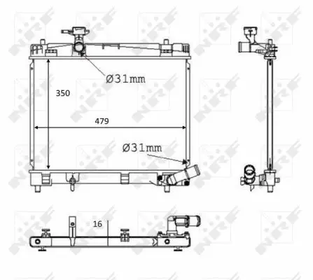 Radiator, racire motor NRF 58384