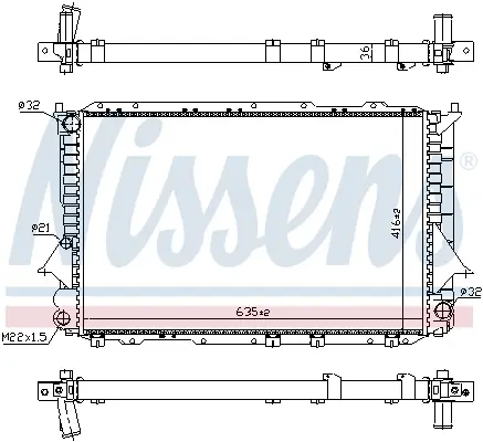 Radiator racire motor potrivit AUDI 100 C4 2.8