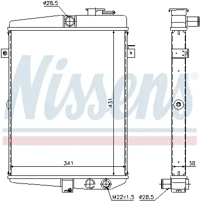 Radiator racire motor potrivit AUDI 80 B1; VW PASSAT B1 1.3 1.5 1.6