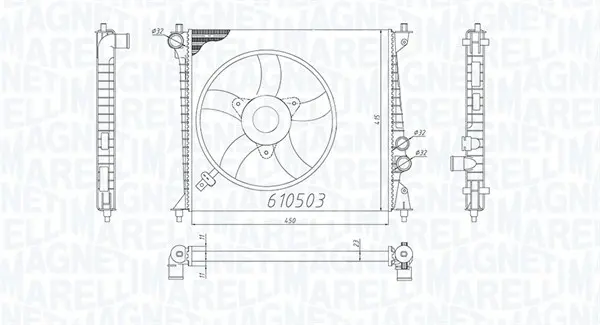 Radiator racire motor potrivit AUDI A2 1.2D 1.4