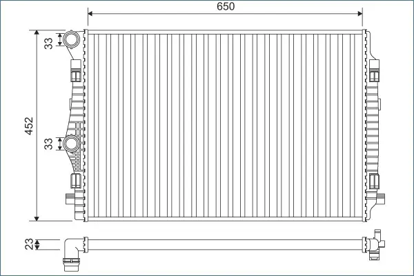 Radiator racire motor potrivit AUDI A3, Q2, Q3, TT; CUPRA FORMENTOR, LEON, LEON SPORTSTOURER; SEAT ATECA, LEON, LEON SC, LEON SPORTSTOURER, LEON ST, LEON ST KOMBI, TARRACO; SKODA KAROQ 1.0-Electric 04