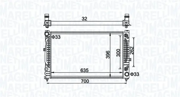 Radiator racire motor potrivit AUDI A4 B5, A6 C5, ALLROAD C5, COUPE B3; SKODA SUPERB I; VW PASSAT B5, PASSAT B5.5 1.6-4.0